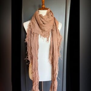 New Auth Chan Luu Cashmere and Silk Scarf Color: Cafe Au Lait